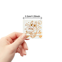 Nouveaux autocollants d'estampage à chaud transparents hibou abeille chat étiquettes décoratives autocollants d'étanchéité personnalisés