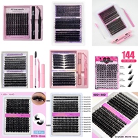 Segment Lash Individual Bond and Seal Eyelash Glue Remover Kit Cluster Logo personnalisé Diy Lashes Private Label Diy Lashes