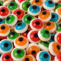 Bonbons gélifiés 3D en forme d'œil pour enfants, halal, étiquette privée personnalisée, fournisseur en gros de bonbons en vrac