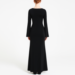 <span class=keywords><strong>Abito</strong></span> da Sera Elegante di Lusso da Donna Vestito <span class=keywords><strong>Lungo</strong></span> Casual a Maniche Lunghe <span class=keywords><strong>Nero</strong></span> Aderente - Product Image 2