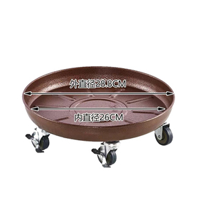 <span class=keywords><strong>Base</strong></span> de maceta redonda <span class=keywords><strong>con</strong></span> <span class=keywords><strong>ruedas</strong></span>, bandeja de Metal extraíble <span class=keywords><strong>para</strong></span> plantas, maceta grande - Product Image 2