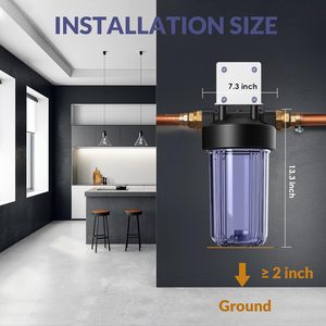 10 "X 4.5" <span class=keywords><strong>maison</strong></span> entière grand boîtier de <span class=keywords><strong>filtre</strong></span> à eau purificateur de Filtration d'eau pour toute la <span class=keywords><strong>maison</strong></span> 1045 grand système de <span class=keywords><strong>filtre</strong></span> à eau de sédiments PP - Product Image 5