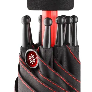 Paraguas con mango de color, merchandising sostenible - Product Image 2