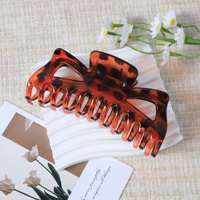 Grande pince à cheveux en plastique motif écaille de tortue, fixation forte pour chignon, accessoire capillaire