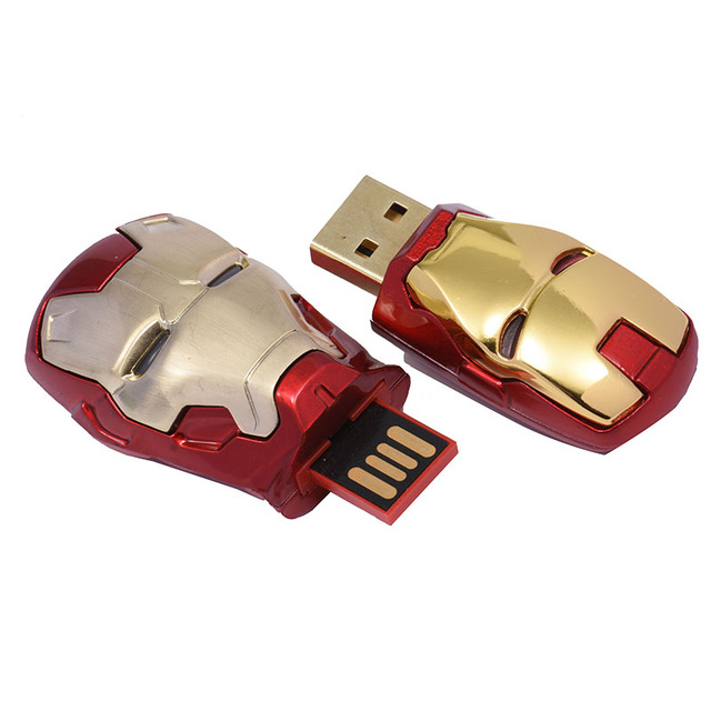Large Capacity Iron Man Pendrive Metal Waterproof Pen Thumb Drive Storage 16gb 32gb Usb Stick Usb Flash Drive U Disk