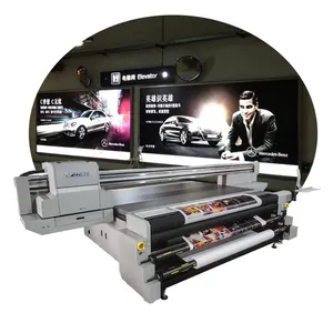 FR2512 UV hybrid drucker für glas, holz, acryl, keramik, metall, weich film, RICOH GEN5/GNE6 druckkopf und bis zu 50m 2/h