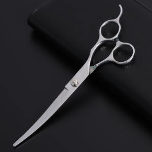 निर्माताओं की आपूर्ति विरोधी खरोंच दौर सिर रंग पालतू कैंची, स्टेनलेस स्टील परिष्करण सुरक्षा कैंची - Product Image 2