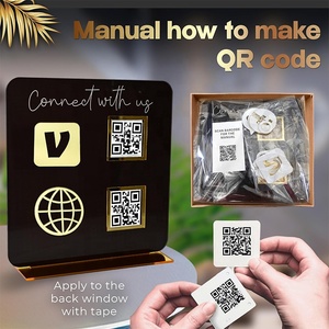 Support de signalisation élégant et personnalisé pour code QR Cash App et réseaux sociaux professionnels - Product Image 3