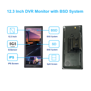 Koen Système de caméra de recul électronique de 12.3 pouces avec fonction BSD, boîte noire pour voiture - Product Image 3