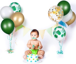 Sauvage Une <span class=keywords><strong>Jungle</strong></span> Thème Fête Latex Ballon <span class=keywords><strong>Anniversaire</strong></span> Ballon Chaîne Platine Vert Feuille Impression Ballon Fête Décoration Fournitures - Product Image 3