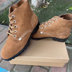 Botas de Tobillo de Gamuza Lan Yining, Tacón Bajo, Parte Superior de PU Artificial, Plantilla de EVA, Zapatos de Trabajo, Resistentes al Desgaste, Transpirables, para Obras de Construcción - Product Image 2