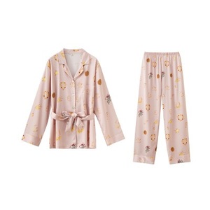 Pigiama di seta Primavera e autunno manica lunga <span class=keywords><strong>homewear</strong></span> set di <span class=keywords><strong>abbigliamento</strong></span> di moda delle donne degli indumenti da notte delle donne degli indumenti da notte - Product Image 1