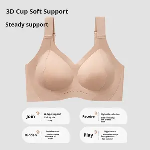 शहाओ बड़े आकार की महिलाओं को निर्बाध अंडरवियर प्लस आकार के वायरलेस पुश-अप ब्रा बैडबर्न नियंत्रण पूर्ण कप को रोकने से रोकता है - Product Image 5
