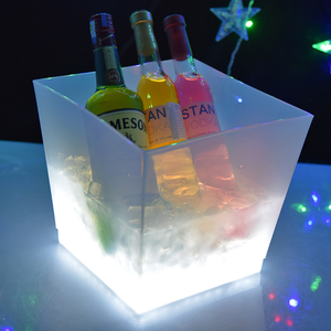 Tùy Chỉnh Hình Vuông Khác Nhau 5L 10L Nhựa PS PP Ánh Sáng LED Xô Đá Cho Off Màu Sản Xuất Bia Cũ Milwaukee Cũ Vienna - Product Image 2