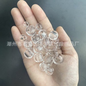 Acrylic Transparent <b>Large</b> Hole Loose <b>Beads</b> Round Smooth Surface For Jewelry Making Diy Decoration - Product Image 5