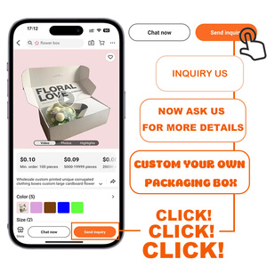 Scatole di Cartone Ecologiche per Spedizione Fiori con Logo Personalizzato, Vendita all'<span class=keywords><strong>Ingrosso</strong></span> - Product Image 6