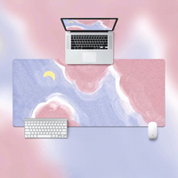 Grand tapis de souris de bureau XXL en tissu, base en caoutchouc naturel antidérapante, résistant à l'eau, surpiqué, sublimation personnalisée