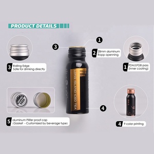 Nouveau design 50ml 3Oz 4Oz 60ml 35*120mm <span class=keywords><strong>bouteille</strong></span> de tir d'énergie <span class=keywords><strong>en</strong></span> <span class=keywords><strong>aluminium</strong></span> avec bouchon Ropp bouteilles <span class=keywords><strong>en</strong></span> <span class=keywords><strong>aluminium</strong></span> pour café boisson de <span class=keywords><strong>santé</strong></span> - Product Image 6