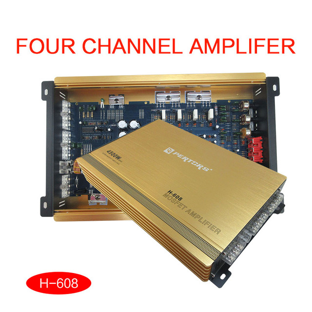 Car Audio  Amplifier    4 Channel  , AB  Class  Q-PERTORS H-608  FOUR Channel Amplifer  4500W