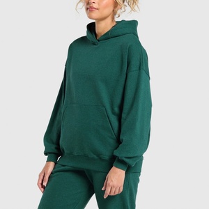 Sudadera con Capucha Personalizable con Logotipo para Mujer, Color Sólido, Manga Larga, Pantalones Largos, Chándal Informal para Mujer - Product Image 2