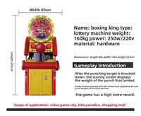 Máquina de Juego de Boxeo Operada con Monedas, Medidor de Fuerza de Puñetazo, Personalizable para Parques de Diversiones