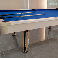 Table de billard 9 boules de 8 pieds en MDF+PVC avec système de retour de billes pour usage familial et club intérieur