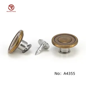 Metal Buttons For Jeans Brass Buttons With Jeans Studs Metal Elastic Jean Buttons For Denim Pants