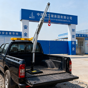 Xách tay mini davit Crane hợp kim nhôm bánh CE chứng nhận 400-800kg nâng Công suất Telescopic ARM dễ dàng xe gắn trên xe tải - Product Image 2
