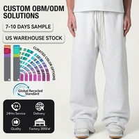   Pantalon de survêtement ample pour homme en mélange de coton épais, idéal pour la course et la pêche