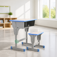 Ensemble de mobilier scolaire durable et moderne en métal, confortable et réglable en hauteur, pour enfants, salle de classe, maison, bureau