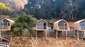 Modern Resort Prefab House Triangle Wood Colored Cabin Prefabricated Modular Homestay - Product Image 6