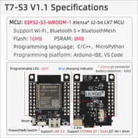 LILYGO T7 S3 ESP32 SuperMini Placa DE DESARROLLO Wi-Fi + Módulo BT