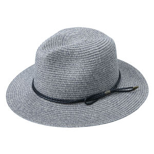 JAKIJAYI <span class=keywords><strong>2022</strong></span> Hot Deals Primavera Verano Protector solar Fedora Sombreros de paja Tejidos de paja Sombreros de Panamá con cinturones de cuero Pu Cuerda - Product Image 1