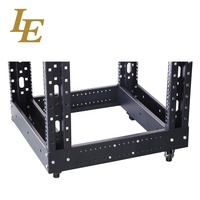 LE 19 pouces 18U 47U 600x1000mm ouvert serveur Rack 4 roulette acier métal 4 poteaux extérieur ordinateur centre de données personnalisé verre Stock