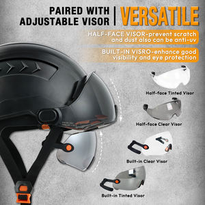 Casque de sécurité de type II, casque de chantier, ANSI Z89.1 classe E, protection latérale contre les impacts, coque en ABS, <span class=keywords><strong>suspension</strong></span> réglable à 4 points en <span class=keywords><strong>tissu</strong></span> à cliquet - Product Image 5