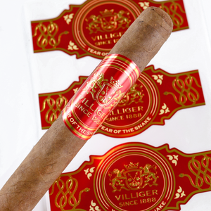 Custom Private Logo Design Waterproof Food Grade Gold Foil Art Paper Cigar Bands Ring Sticker Embossed Cuban cigar band labels - Product Image 1