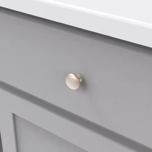Solid Spherical <b>Brushed</b> Silver Aluminum Alloy Cabinet Drawer <b>Door</b> Handles in Modern Minimalist Style for Kitchen - Product Image 3