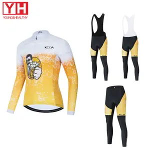 Hochwertiges maßge schneider tes Radsport hemd Man High Elastic Cycling Wear Langarm Bike Jersey Sublimation Gedruckt