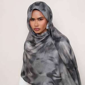 Wholesale Ombre Watercolour Marble Water Printed <b>Modal</b> <b>Hijab</b> Scarf Traditional Shawl for Muslim Women for Femme - Product Image 3