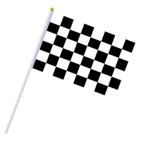 Drapeaux à main de pays bon marché, impression personnalisée, drapeau ondulé à la main