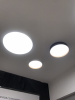 Plafonnier LED circulaire de style nordique pour bureau à domicile, montage en surface, installation facile, panneau lumineux rond pour éclairage intérieur