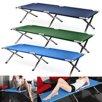 Lit de camping pliable moderne en tissu Oxford 600D vert avec cadre métallique, lit d'appoint portable pour adultes, utilisation intérieure et extérieure avec sac de transport