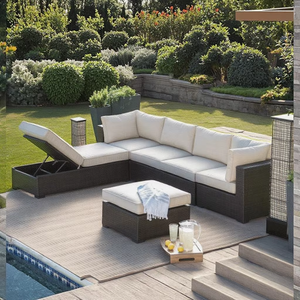 Ensembles de <span class=keywords><strong>jardin</strong></span> Mobilier d'extérieur Coin <span class=keywords><strong>salon</strong></span> Mobilier d'extérieur Mobilier de <span class=keywords><strong>jardin</strong></span> extérieur <span class=keywords><strong>en</strong></span> aluminium Piscine extérieure Canapé d'extérieur - Product Image 1