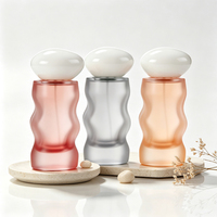 Flacon de parfum en verre sculpté unique de 30 ml et 50 ml, transparent, or, argent, unisexe