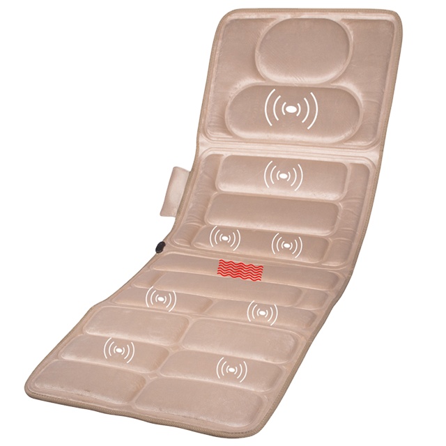 Factory Price Shiatsu Vibration Massage Mat Back Electric heated Massage Mattress