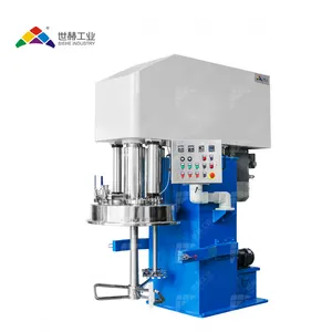 Paste vacuum dual shafts butterfly dispersing mixer with heater