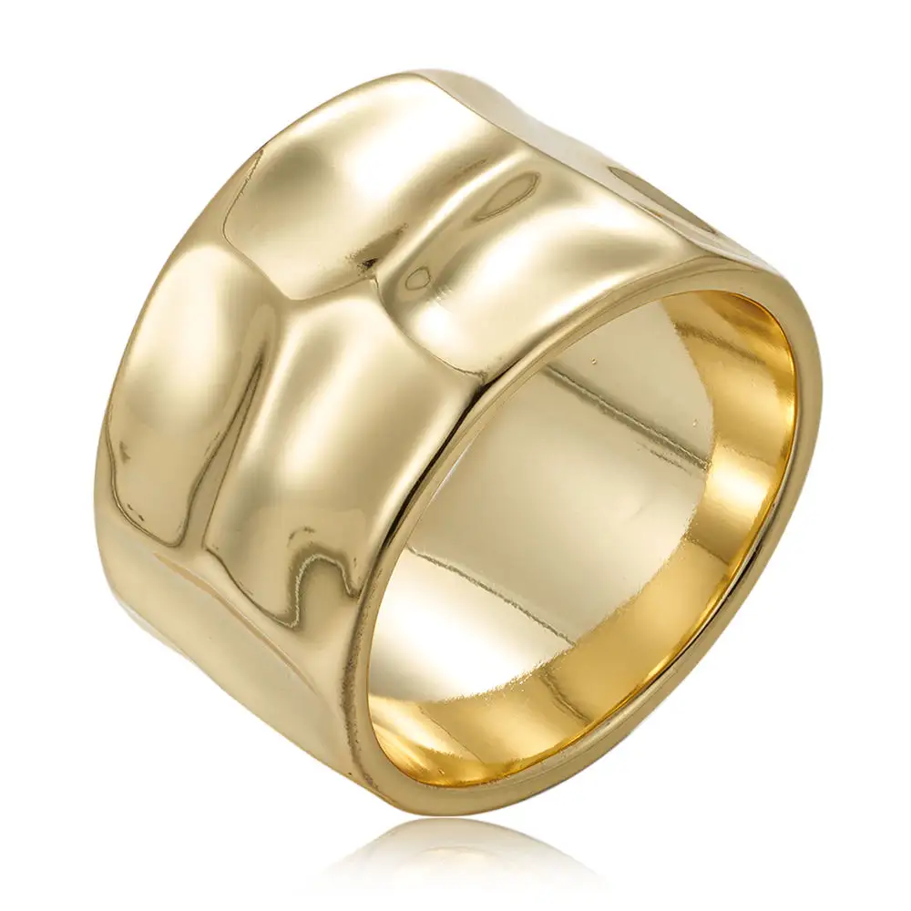 Moda semplice personalizzato donna nuovo Design di lusso anello moglie regalo di compleanno moderno anello in ottone metallo