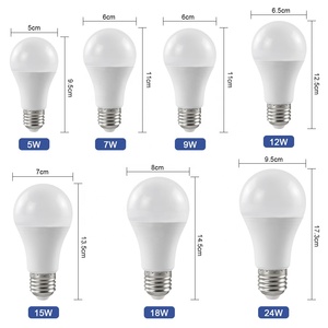 Bombilla LED de Alta Potencia B22 E27 de Plástico y Aluminio, 9W 12W 15W 18W 24W, Fabricante OEM ODM, Materia Prima para <span class=keywords><strong>Bombillas</strong></span> LED - Product Image 2