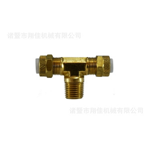 Xiangjia Machinery Brass Tee Fitting 14x18x14mm Internal Thread <b>Plug</b> In Connector For Various Industries - Product Image 4