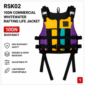 Gilet de sauvetage commercial 100N pour <span class=keywords><strong>rafting</strong></span> en eaux vives, kayak, PFD, OEM personnalisé - Product Image 2